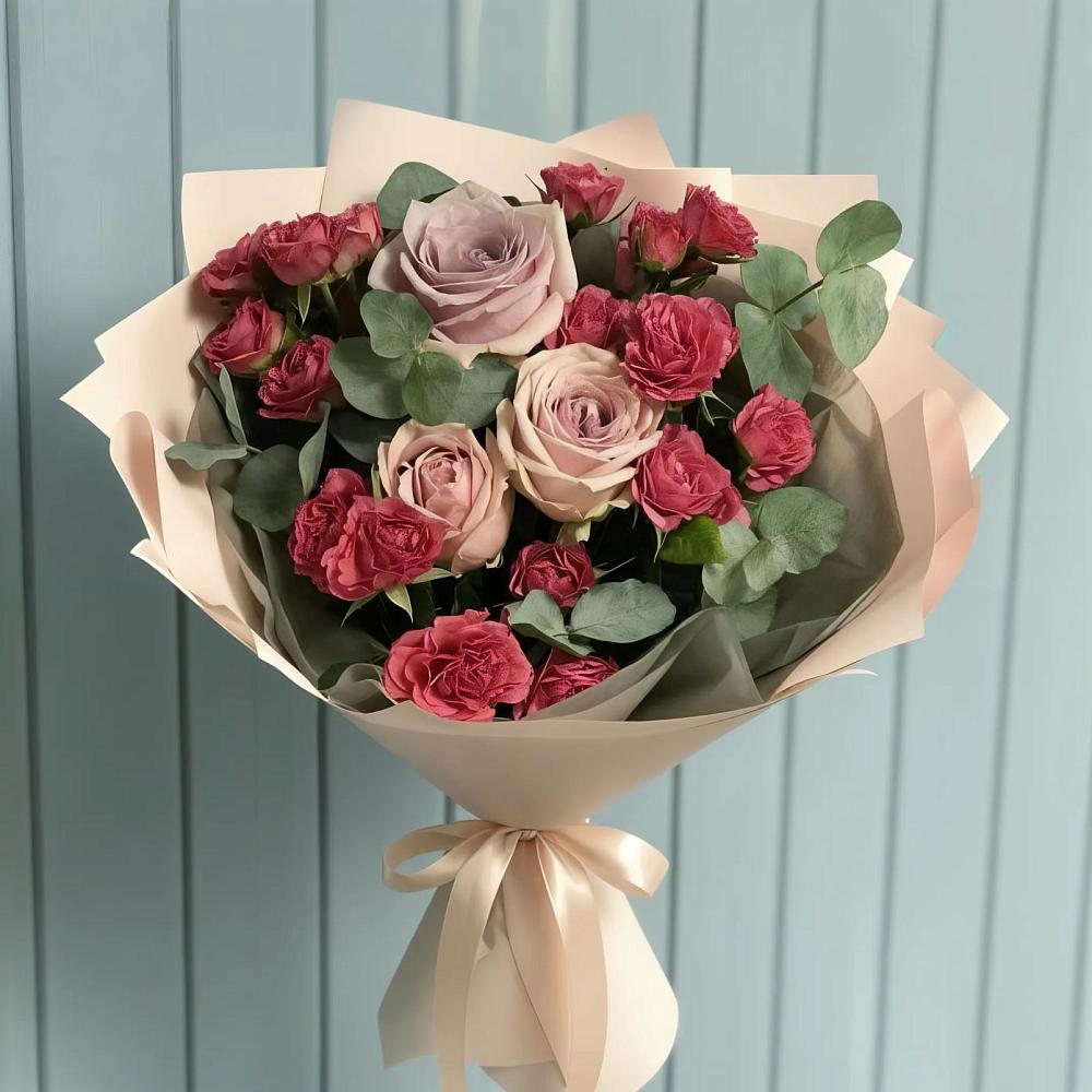 Букет цветов из: Гвоздики и Розы в Янталь