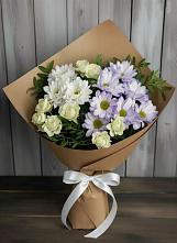 Букет цветов из:  Хризантемы и Розы #REPLACE_PRED# Янталь