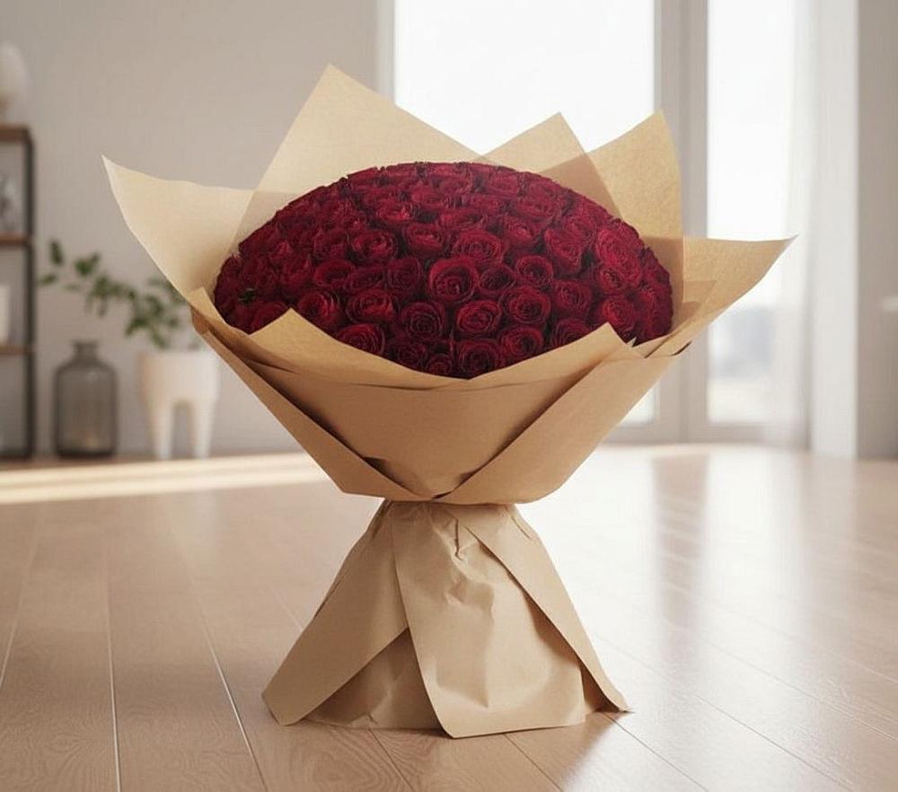 Букет 101 Красная роза в Янталь