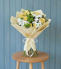 Букет цветов из:  Хризантемы и Розы #REPLACE_PRED# Янталь