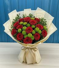 Букет цветов из:  Розы и Хризантемы #REPLACE_PRED# Янталь