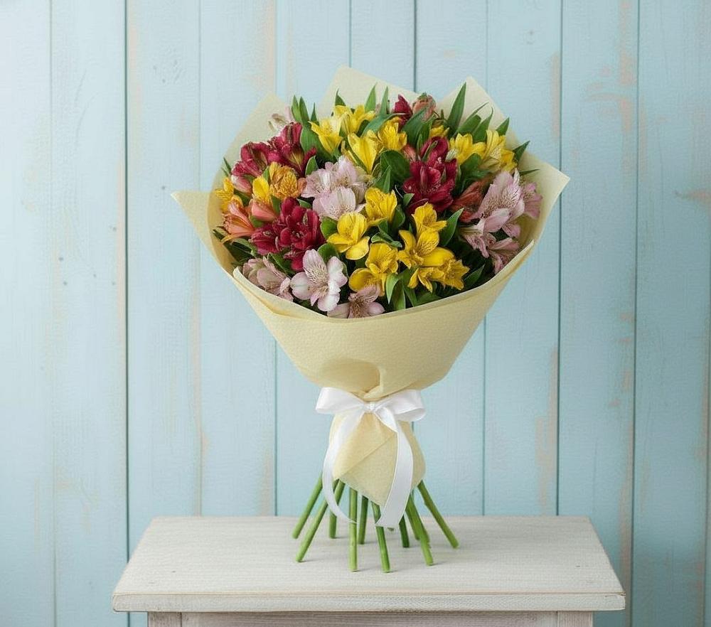 Букет цветов из: Альстромерии в Янталь