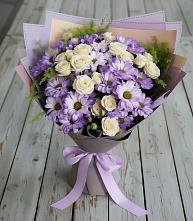 Букет цветов из:  Хризантемы и Розы в Янталь