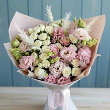 Букет цветов из:  Альстромерии и Розы в Янталь